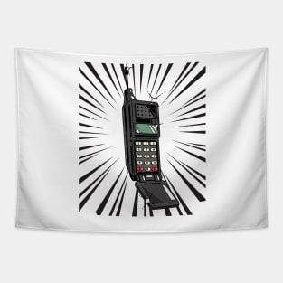 Retro Cellphone (black print) Tapestry