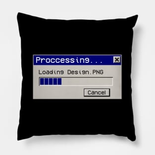 loading design funny vaporwave aesthetic Pillow