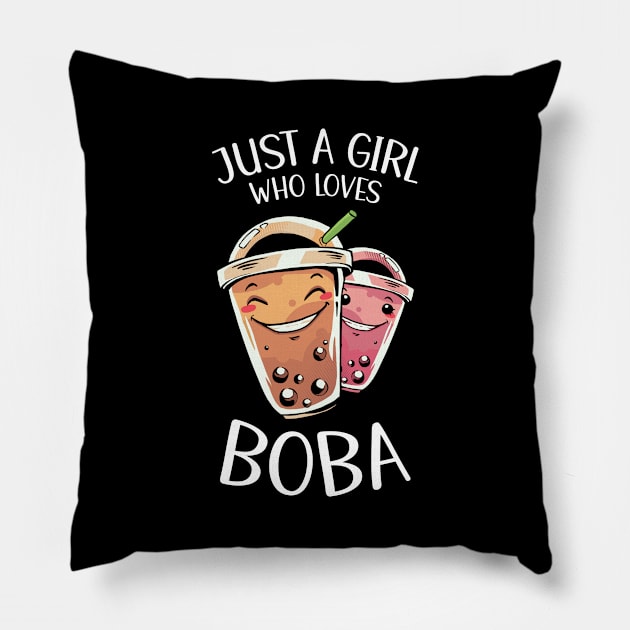 Just A Girl Who Loves Boba Pillow by OnepixArt