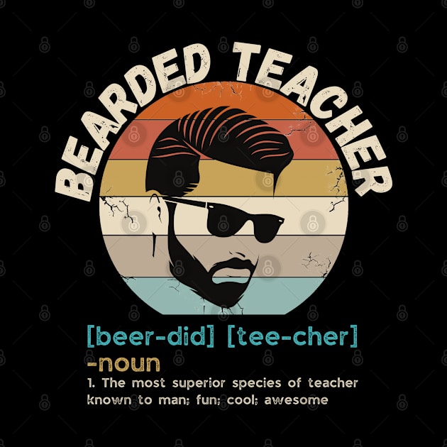 Bearded Teacher Definition Funny Beard Teacher by JustBeSatisfied