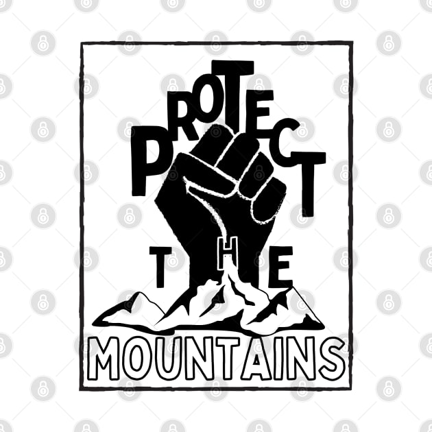 Protect the mountains White T-Shirt Dark by High Altitude