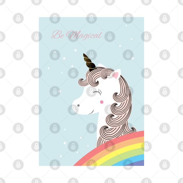 Be magical - unicorn by grafart