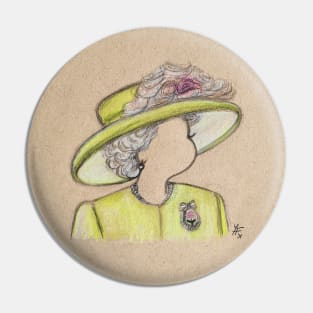 Queen Elizabeth II Sketch Pin