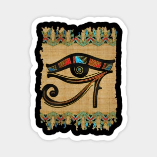 Egyptian Eye of Horus Ornament on papyrus Magnet