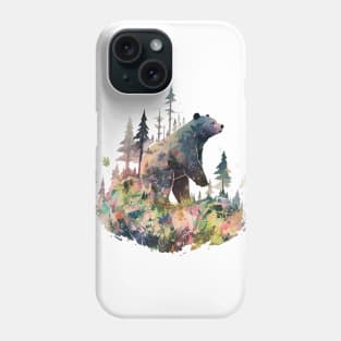 bear at forest Phone Case