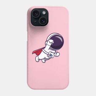 Cute Astronaut Super Flying Cartoon Phone Case