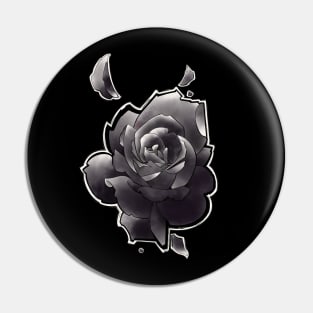 black rose bold style Pin