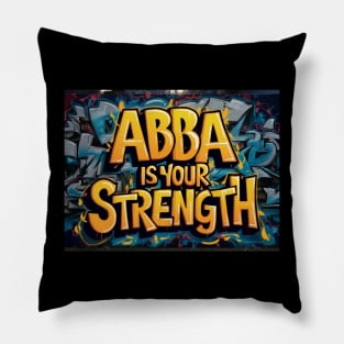 The Lord is My Strength - Philippians 4:13 - Scripture Art Graffiti Pillow