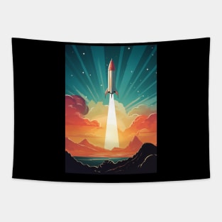 Space Rocket Tapestry