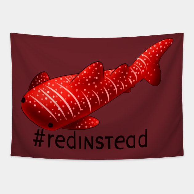 #RedInstead Autistic Whale Shark Tapestry by piefanart