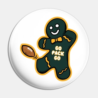 Green Bay Packers Gingerbread Man Pin