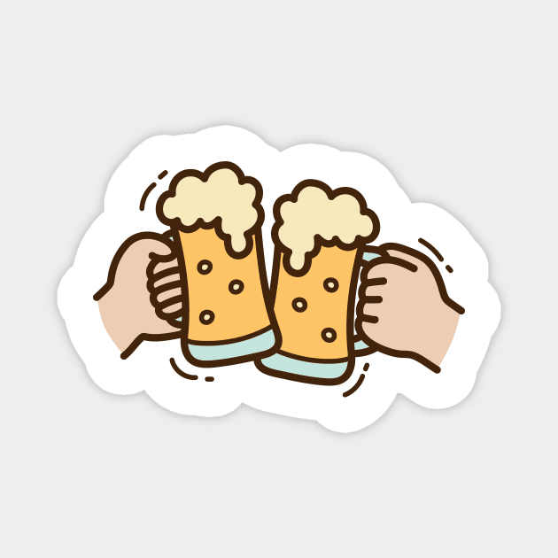 Happy beer day Magnet by Visualism