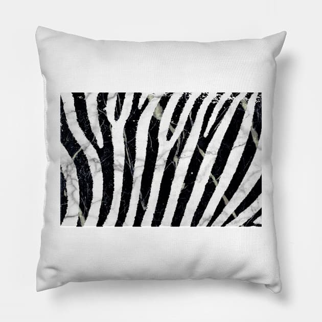 marble zebra Pillow by ghjura