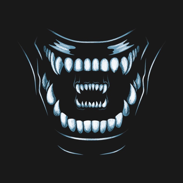 The scariest mouths in the universe... Blue by DCLawrenceUK