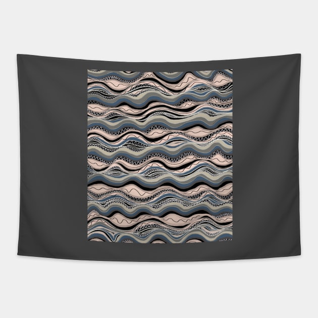 Waves Tapestry by halideO