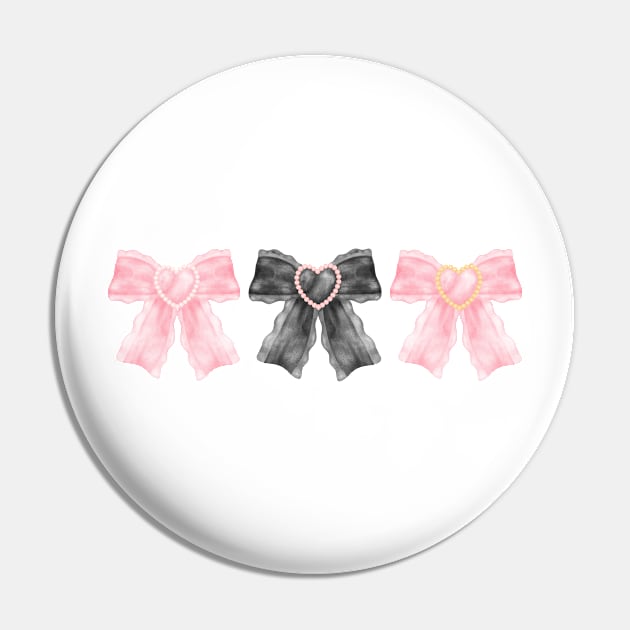 Coquette Bows Pin by HoldenFamilyDesigns