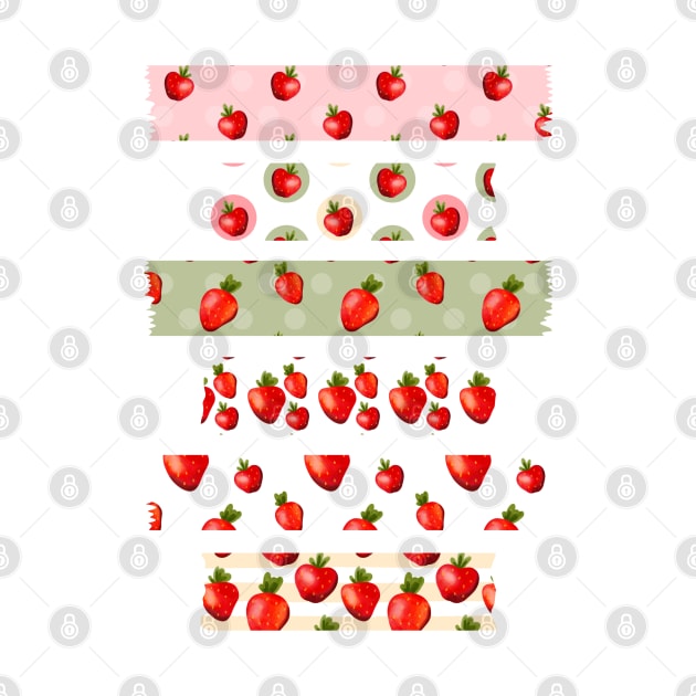 Strawberry Washi Tapes by MutchiDesign