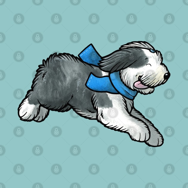 Old English Sheepdog by animalartbyjess