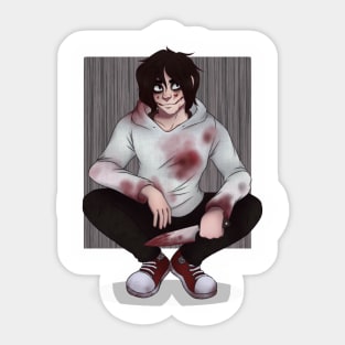 Jeff the Killer Fanart Sticker for Sale by OrianaOwO