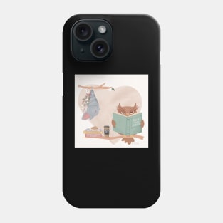 owl reading Phone Case