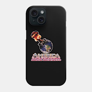 America as seen from a downtrodden American Phone Case