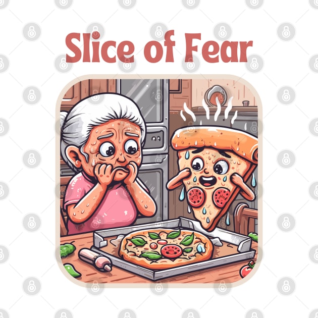 Slice of fear - funny pizza by Syntax Wear