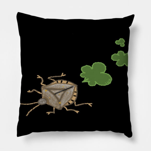 Stink Bug Pillow by Inktopodes