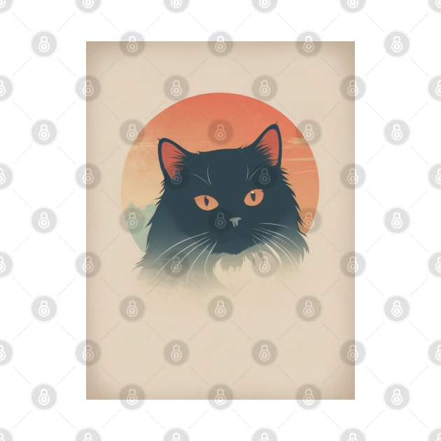 Persian Cat 3 - Japanese Retro Art by nextpensive