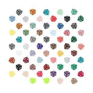 Abstract Multicolour Dice T-Shirt