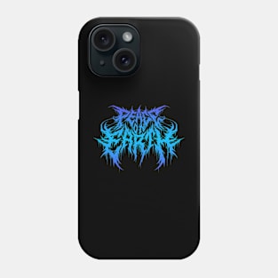 Peace on Earth death metal design T-Shirt (blue) Phone Case