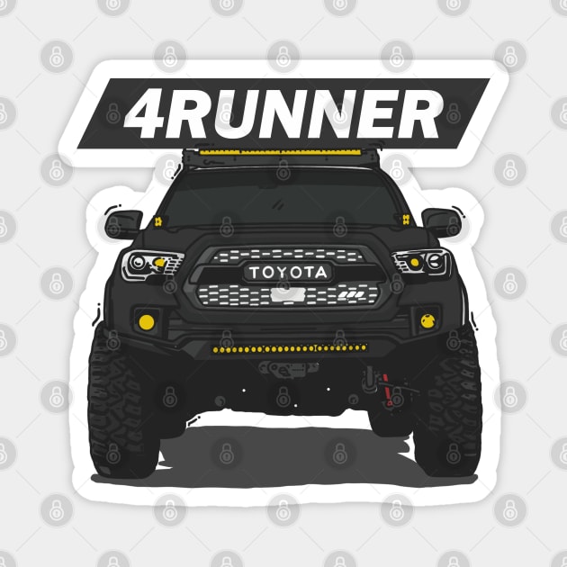 4Runner Toyota Front View - Black Magnet by 4x4 Sketch