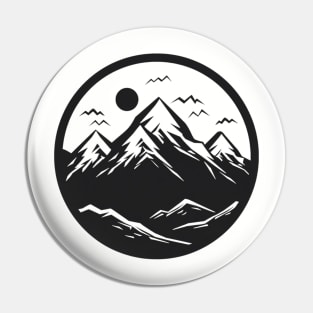 Mountain circle logo Pin