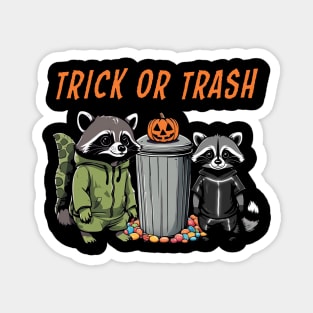 Halloween Raccoon Duo - Trick or Trash Magnet