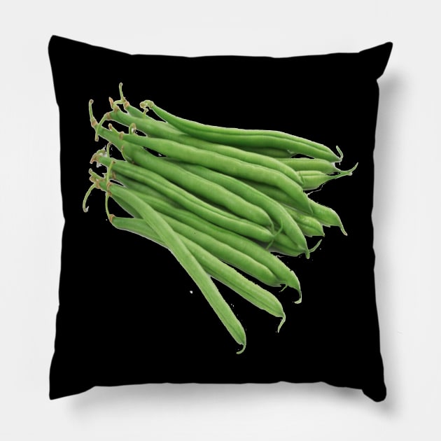 green beans Pillow by CremeansCreations