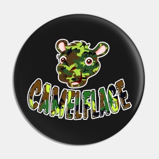 Camelflage funny merch for camels lovers, army lovers, camouflage lovers Pin