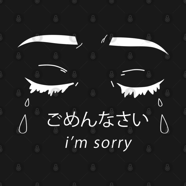 I'm sorry crying eyes//White by UberGhibli