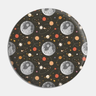 Outer Space Universe Astronomy Pattern Pin