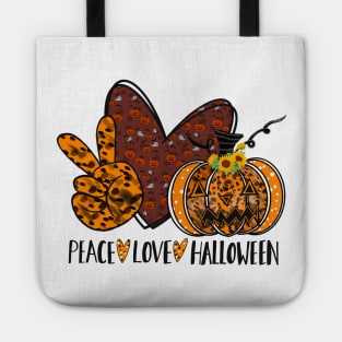 Peace Love Halloween Tote