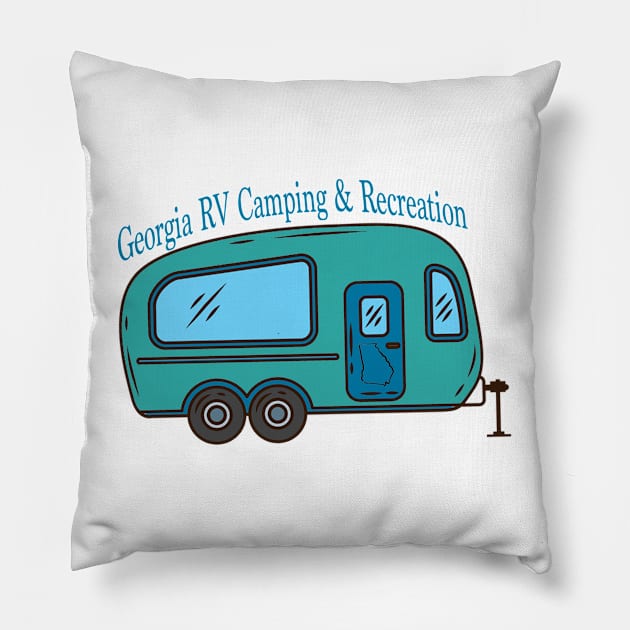 Georgia RV Camping and Recreation Pillow by wildmagnolia