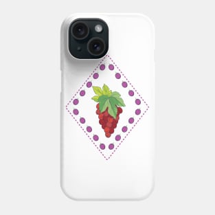 Cut-Out Grape Stamp Phone Case