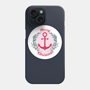 Christmas Anchor With Sprigs of Holly Phone Case