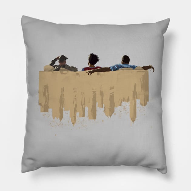 Atlanta Skyline Couch Pillow by opiester