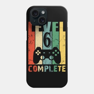 Vintage 6th Wedding Anniversary Level 6 Complete Video Gamer Birthday Gift Ideas Phone Case