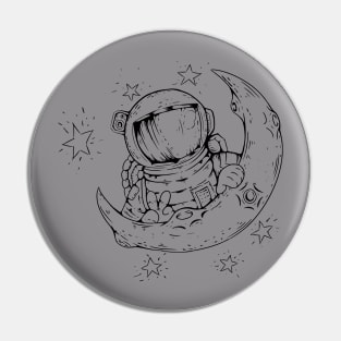 astronaut Moon Space Pin