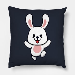 cute bunny cartoon Pillow