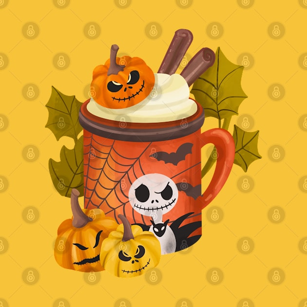 Spooky Halloween Pumpkin Drink by i am Cuta