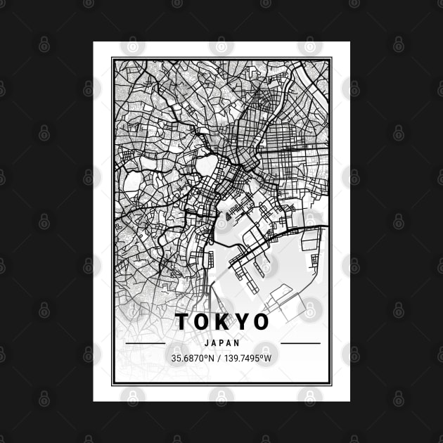 Tokyo Light City Map by tienstencil