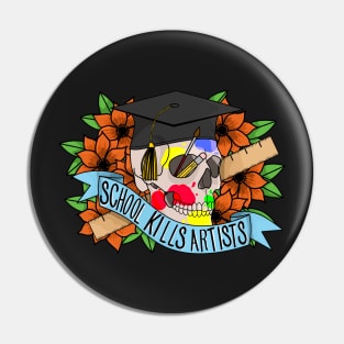 The Painted Grad: School Skills Artists Pin