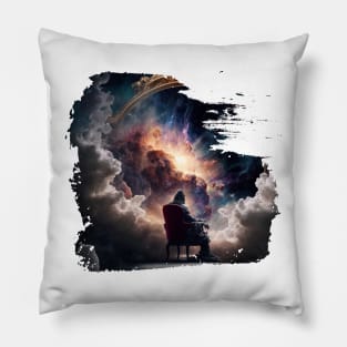 Man watching universe Pillow