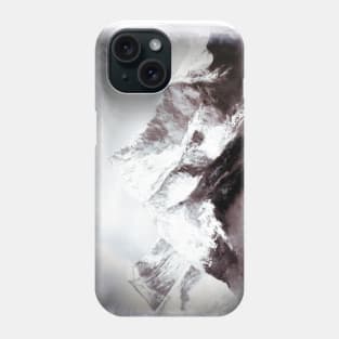 Panoramic View Of Everest Mountain Painting Phone Case